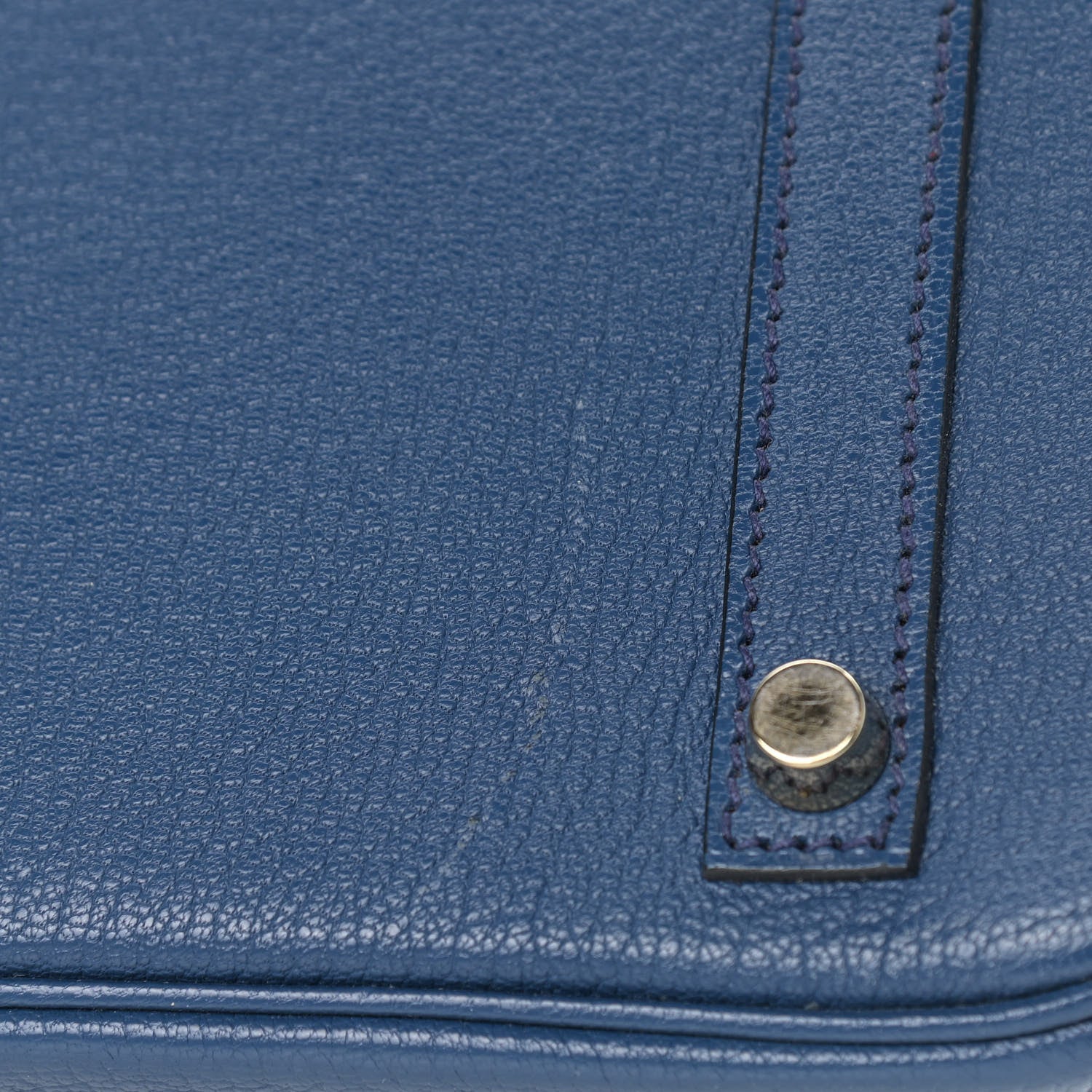 Hermes Chevre Mysore Horseshoe Birkin 30 Bleu de Malte Ciel 10 of 13