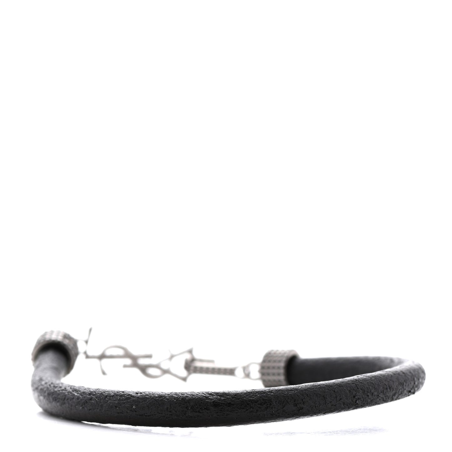 Crinkled Calfskin Opyum Bracelet Black
