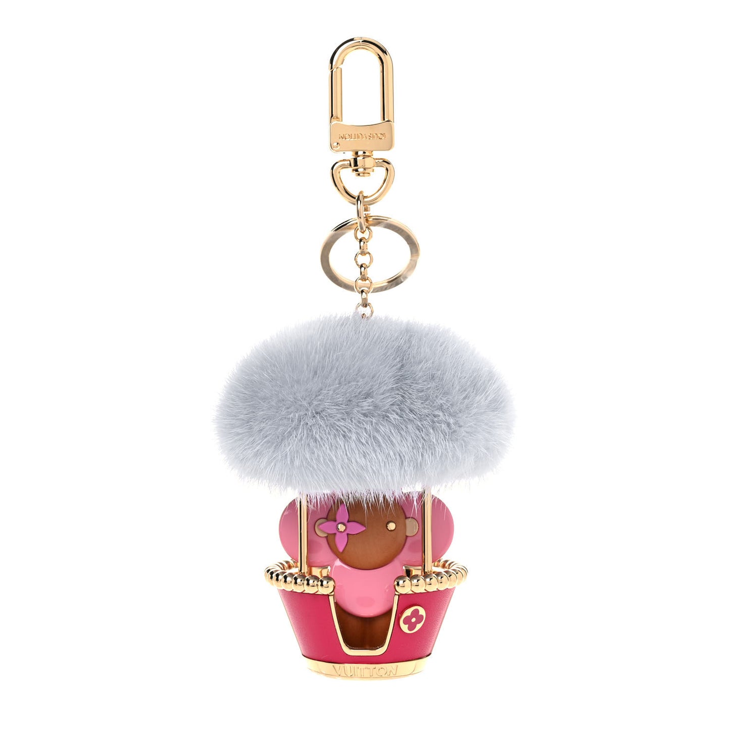 Mink Fur Fun Fair Big Wheel Bag Charm Key Holder