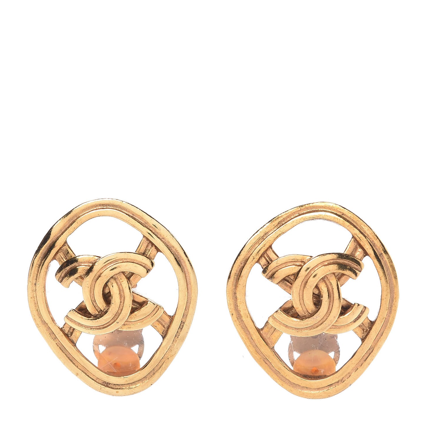 CC Clip On Earrings Gold