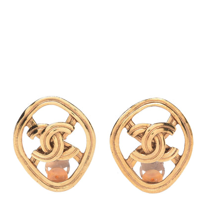 Chanel CC Clip On Earrings Gold 1 of 4