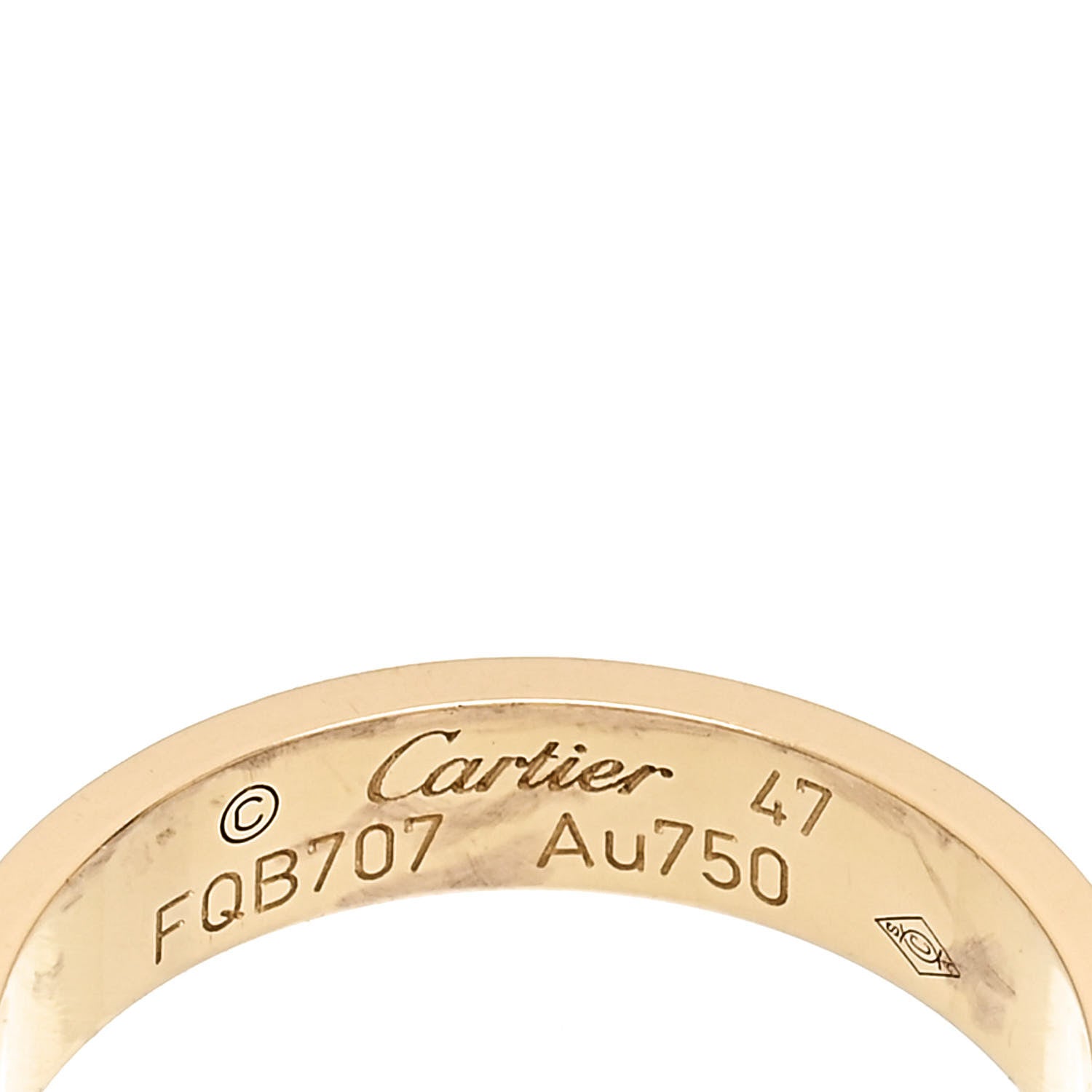 Cartier 18K Yellow Gold 3.5mm LOVE Wedding Band Ring 47 4 4 of 5