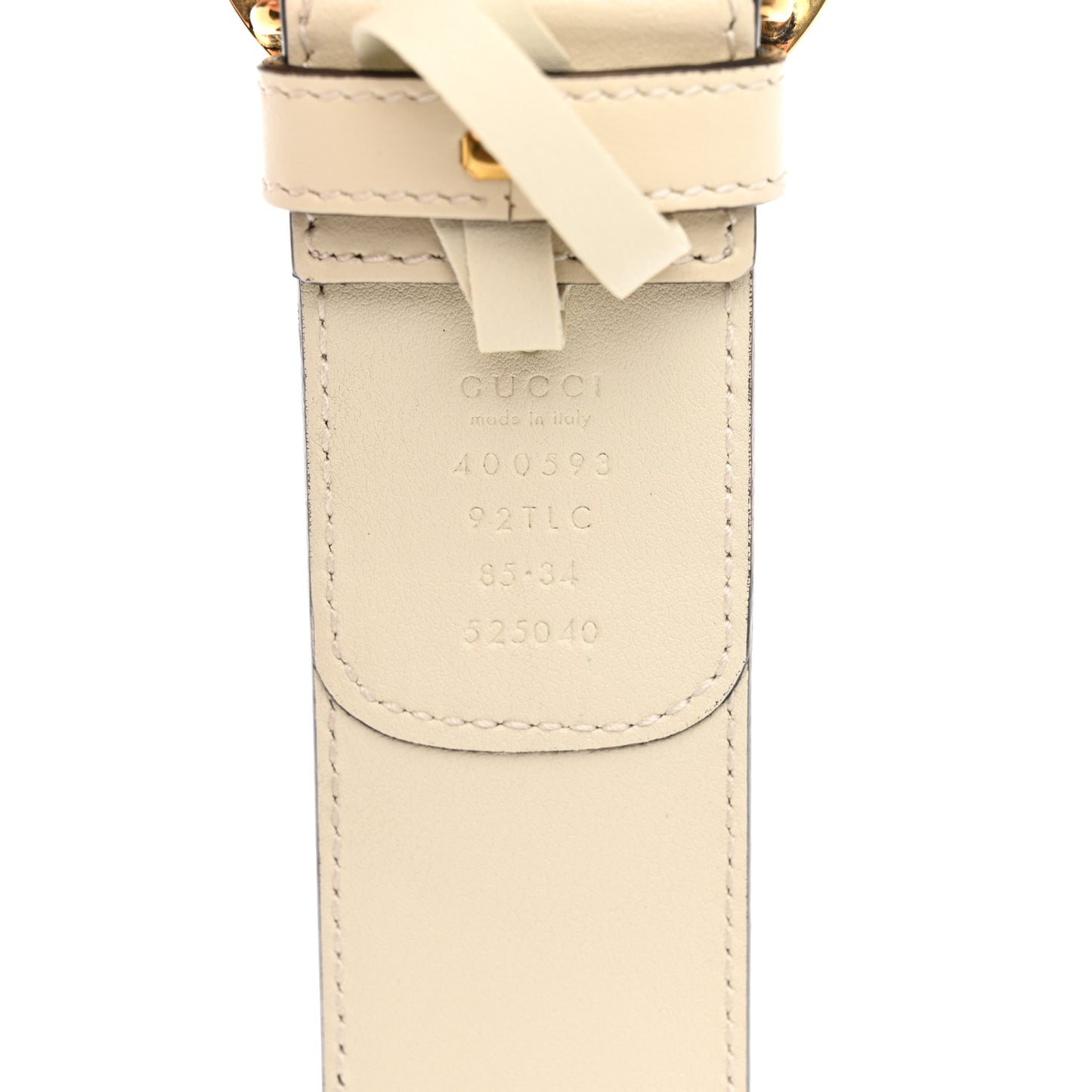 GG Supreme Monogram Matte Plutone Calfskin Double G 40mm Belt 85 34 Beige Ebony Mystic White
