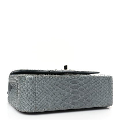 Chanel Snakeskin Mini Rectangular Flap Blue 4 of 9