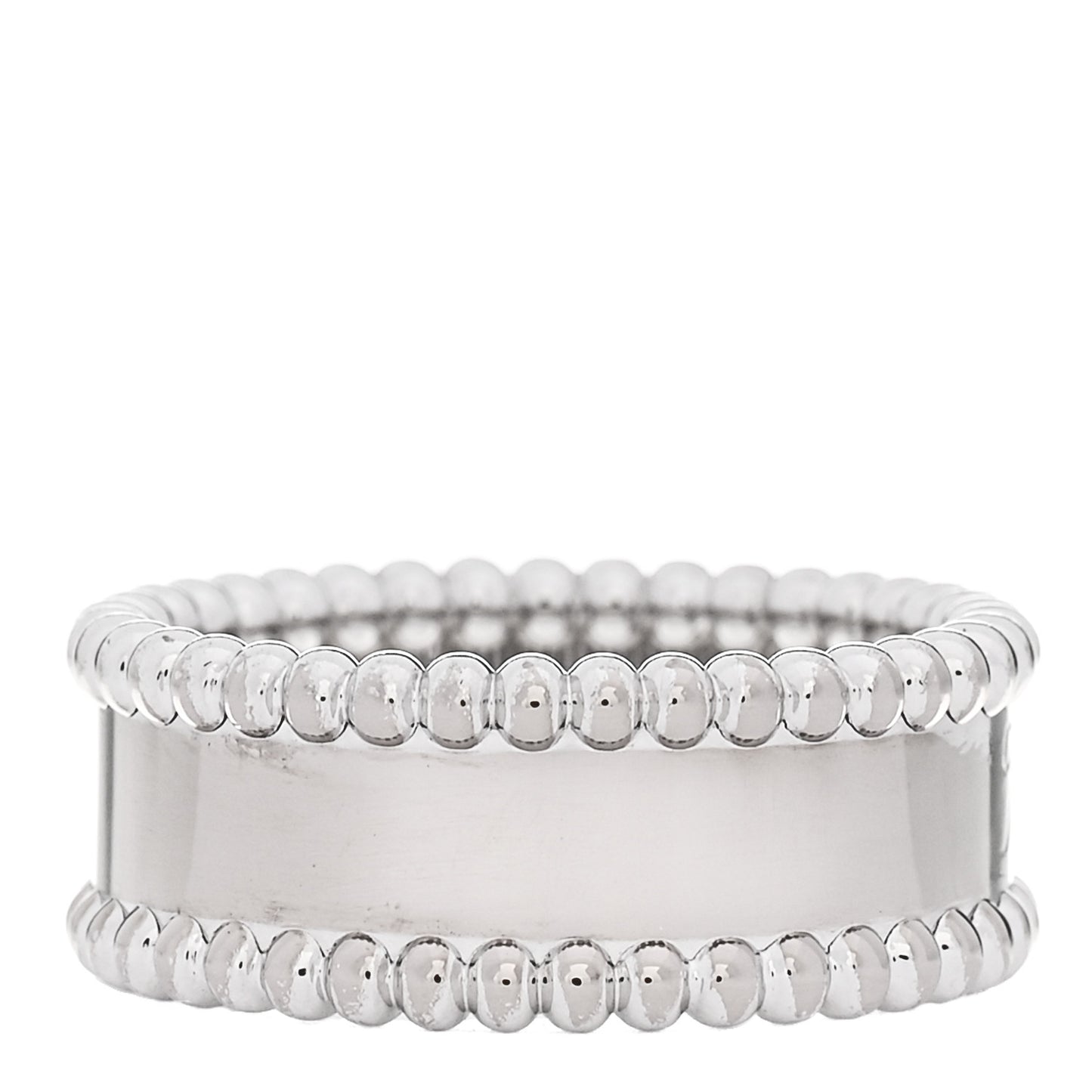 18K White Gold Perlee Signature Ring 52 6