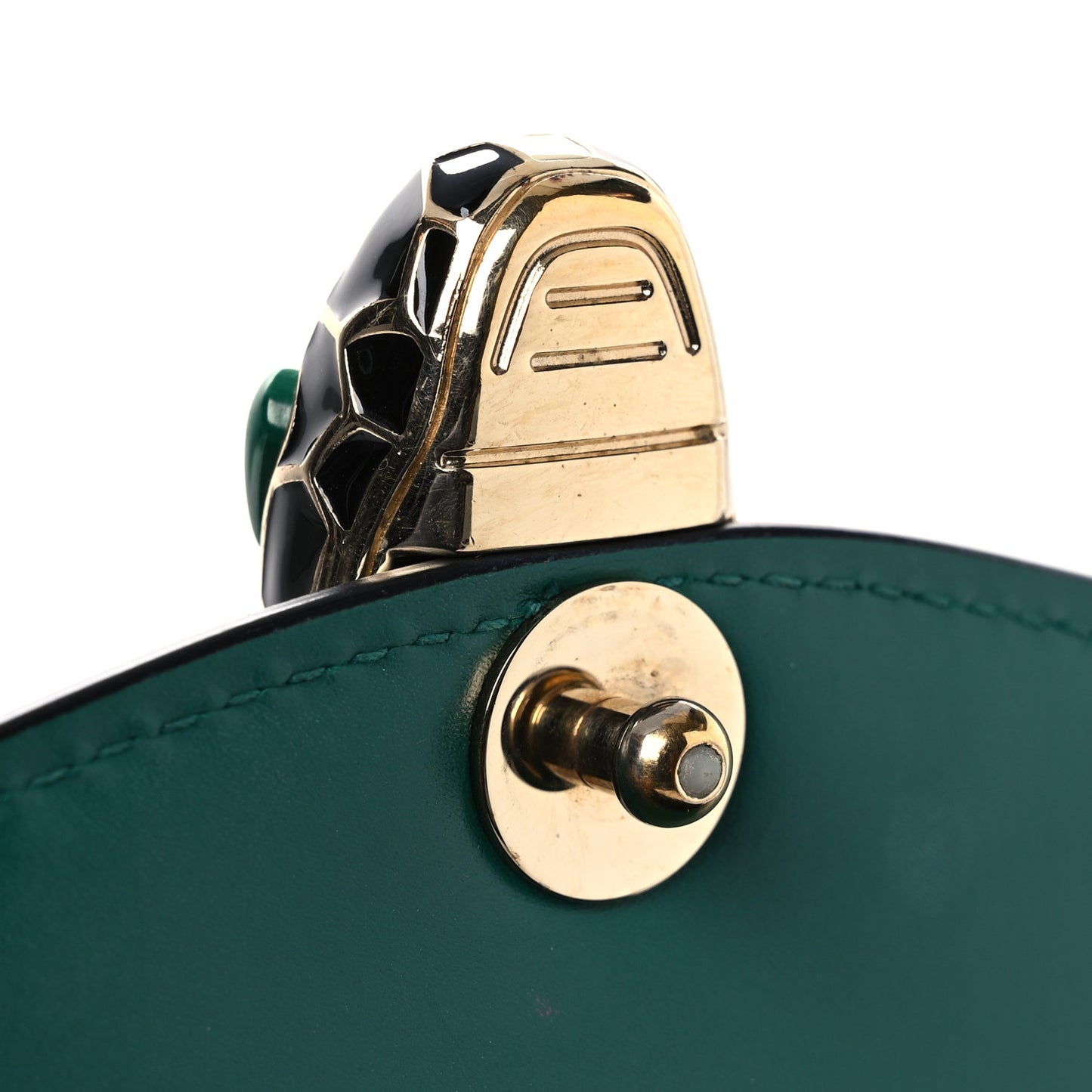 Calfskin Small Serpenti Forever Snake Strap Crossbody Bag Emerald Green