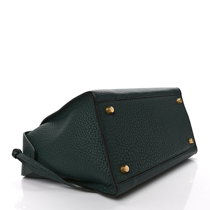Celine Bullhide Calfskin Small Ring Bag Dark Green 4 of 9