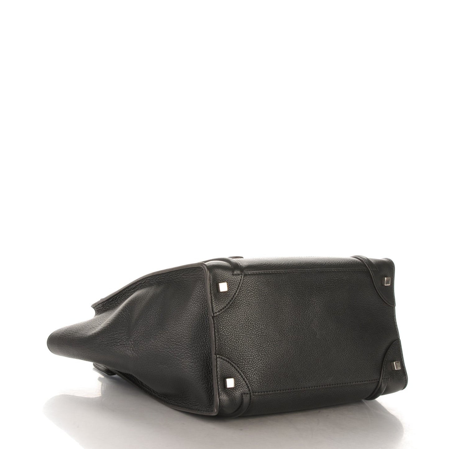 Drummed Calfskin Mini Luggage Black
