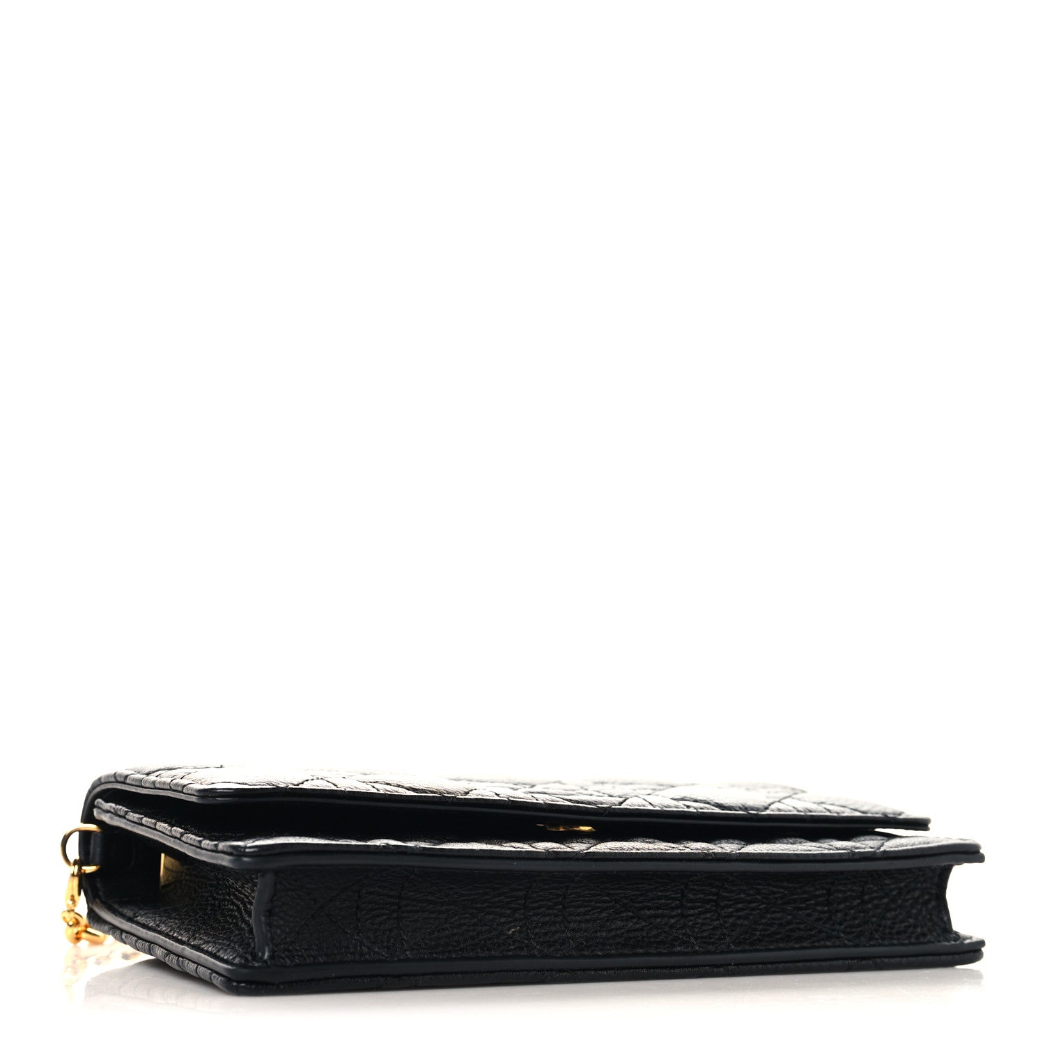 Christian Dior Supple Calfskin Cannage Caro Belt Pouch with Chain  Black 4 of 10