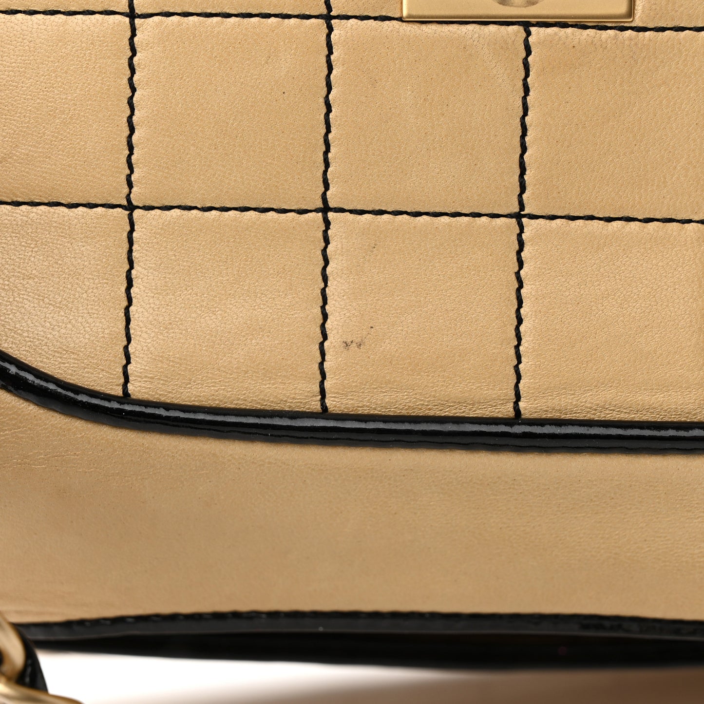 Lambskin Reissue Chocolate Bar Flap Beige Black