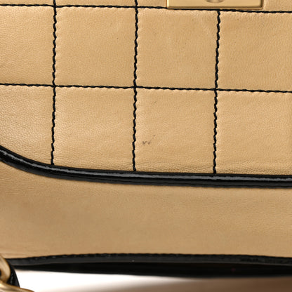 Chanel Lambskin Reissue Chocolate Bar Flap Beige Black 18 of 23