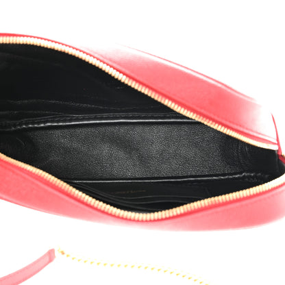 Saint Laurent Grain De Poudre Matelasse Monogram Mini Lou Camera Bag Eros Red 5 of 11