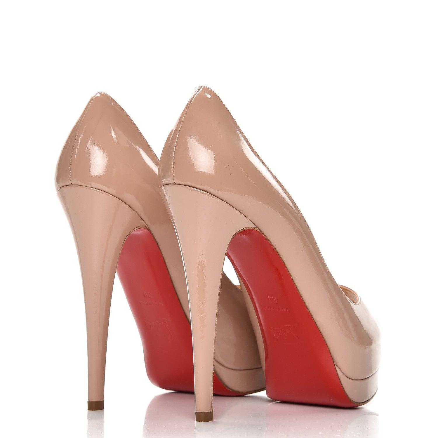 Christian Louboutin Patent Very Prive 120 Pumps 39 Nude 4 of 11