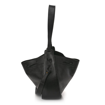 The Row Grained Calfskin Drawstring Bucket Bag Black 1 of 16