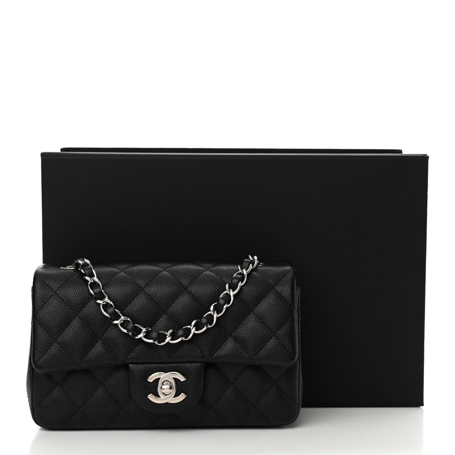 Chanel Caviar Quilted Mini Rectangular Flap Black 12 of 12