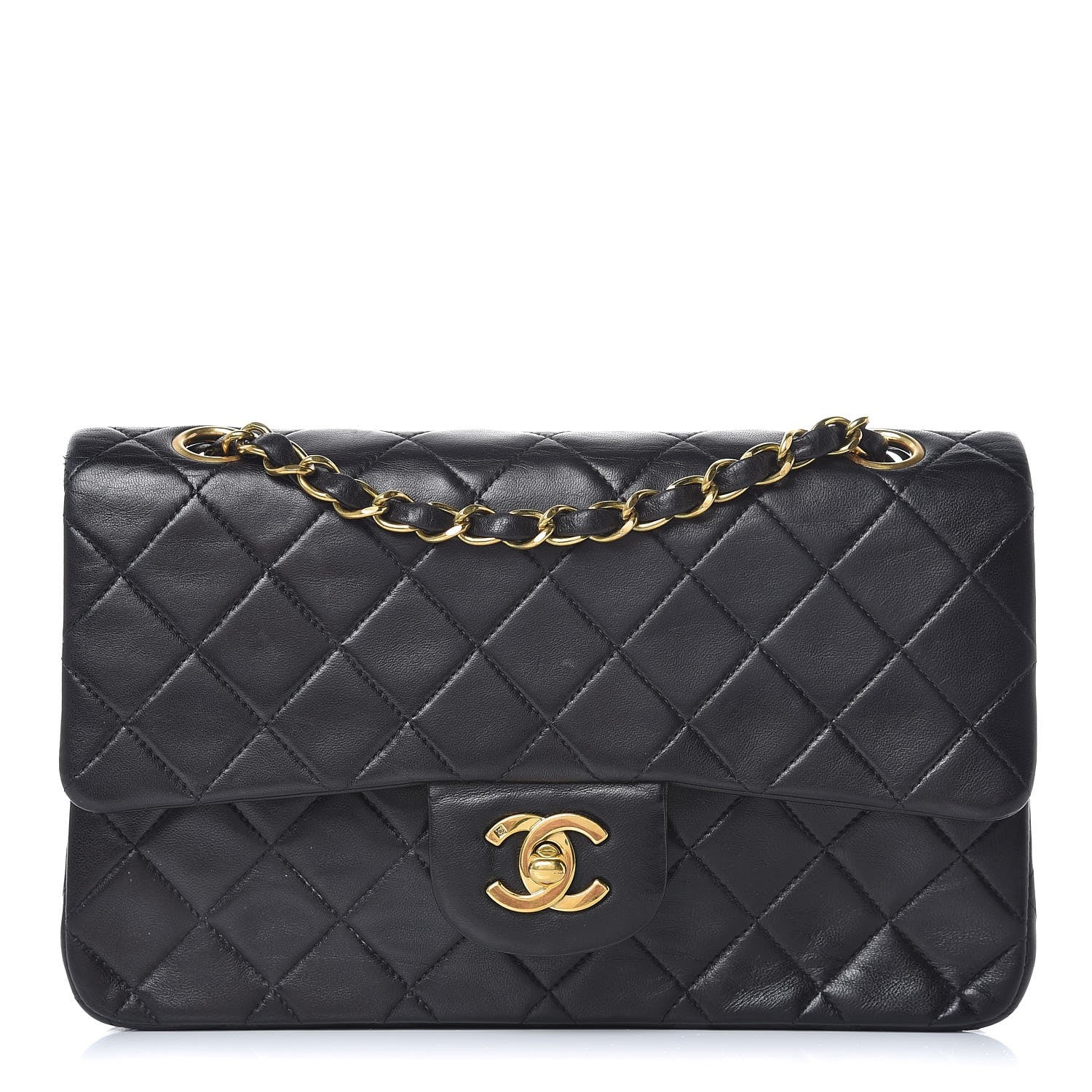 Chanel Lambskin Quilted Small Double Flap Black 1 of 9