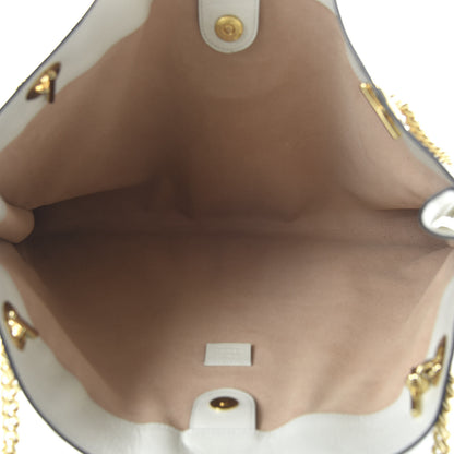 Gucci Suede Calfskin Large Rajah Chain Tote White 5 of 10
