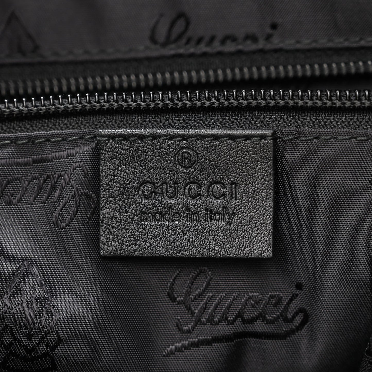 Guccissima Medium Flat Messenger Bag Black