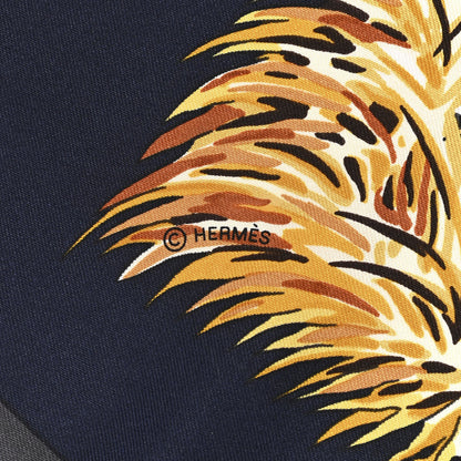 Hermes Silk Guepards Scarf 90 Anthracite Caban Taupe 5 of 6
