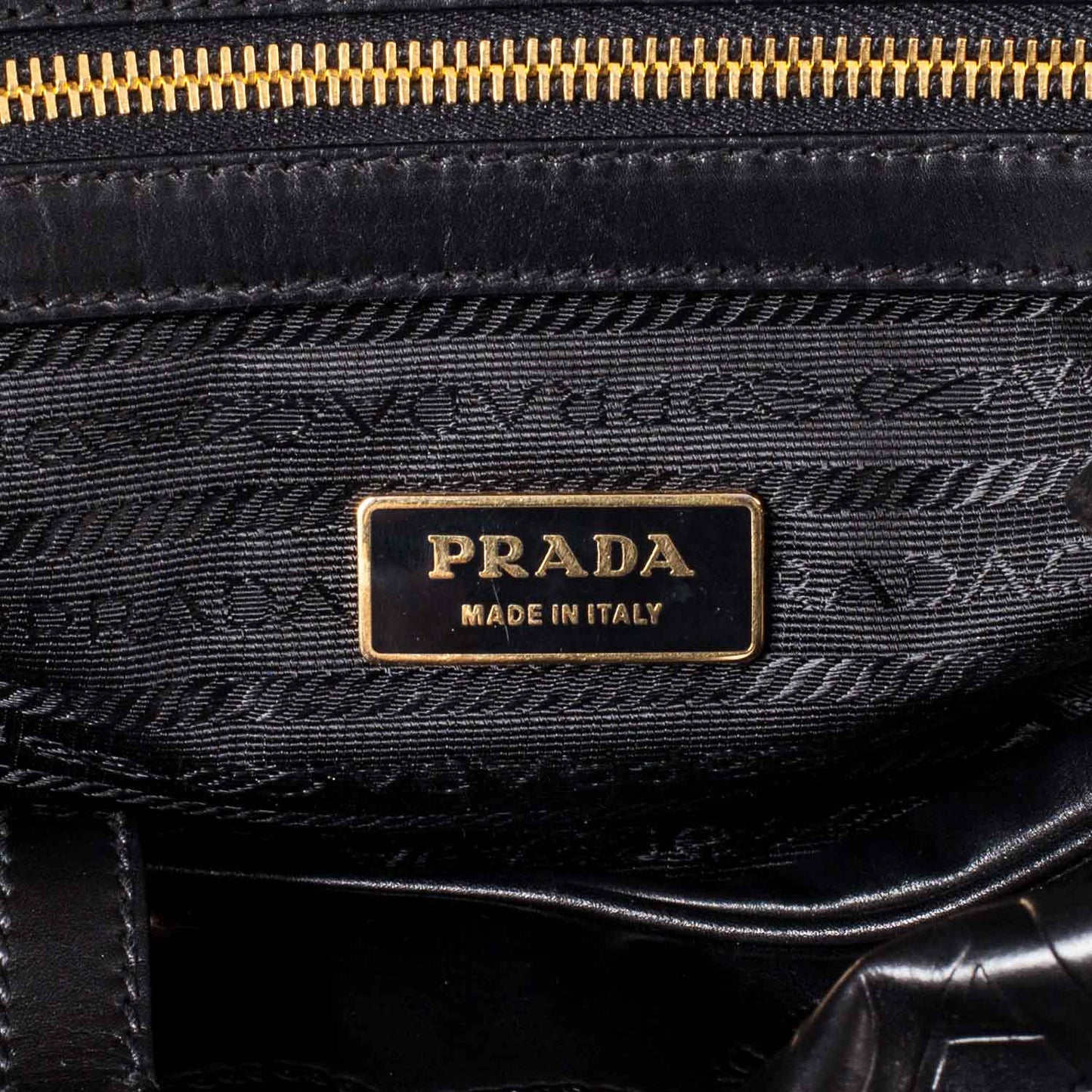 Leather Logo Bowling Bag Black