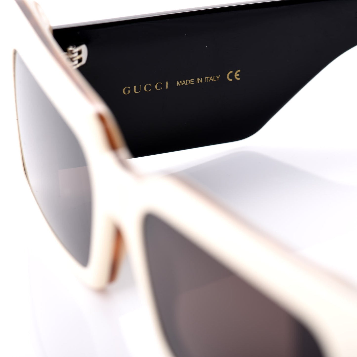 Acetate Rectangular Flap GG0543S Sunglasses White Black