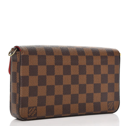 Louis Vuitton Damier Ebene Pochette Felicie Chain Wallet 3 of 8