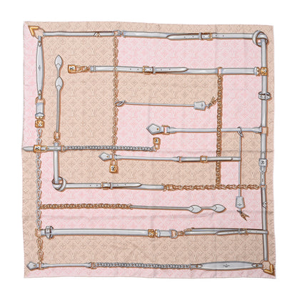 Louis Vuitton Silk Monogram Denimgram Confidential Square 90 Scarf Light Pink 1 of 4