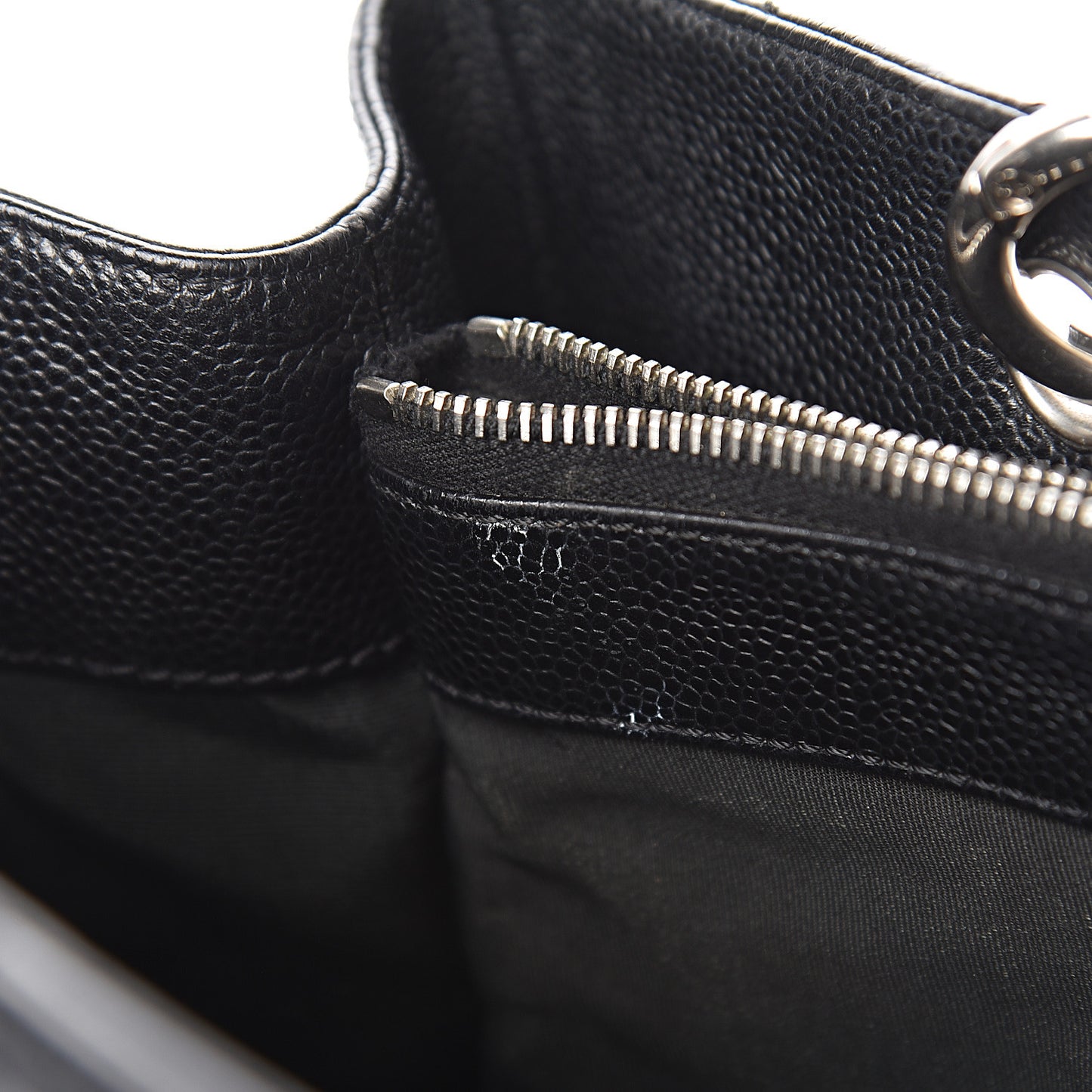 Caviar Quilted Grand Shopping Tote GST Black
