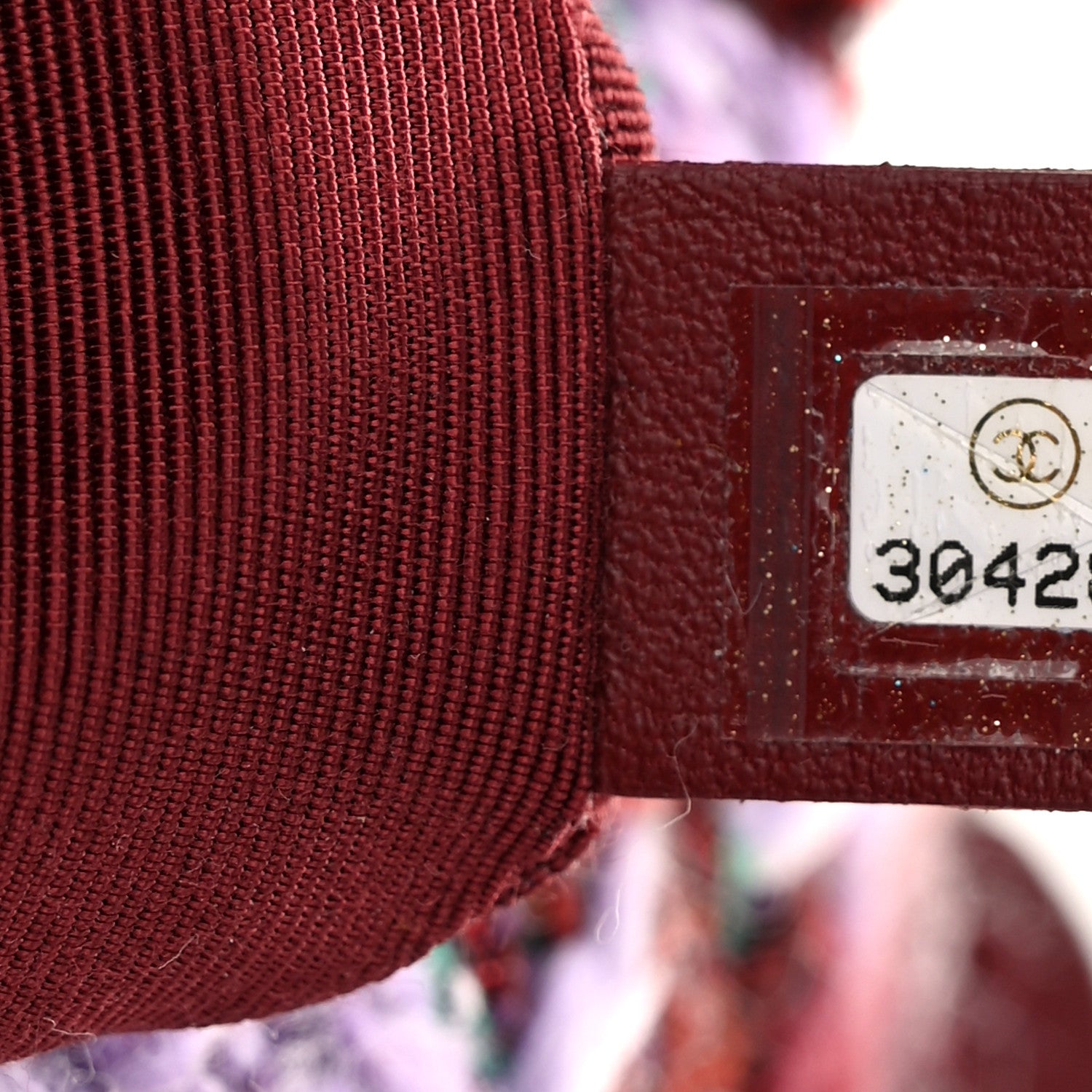 Chanel Tweed Quilted Medium Chanel 19 Flap Red Purple Green 7 of 10