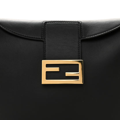 Fendi Vitello Grace Suede Small Croissant Hobo Black 7 of 10