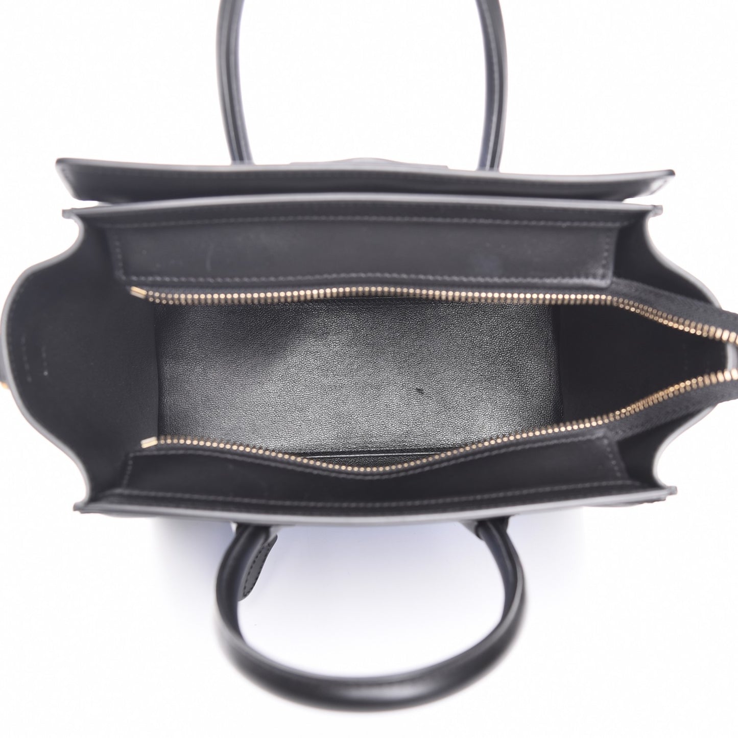 Baby Grained Calfskin Nubuck Nano Tri-Color Luggage Porcelain