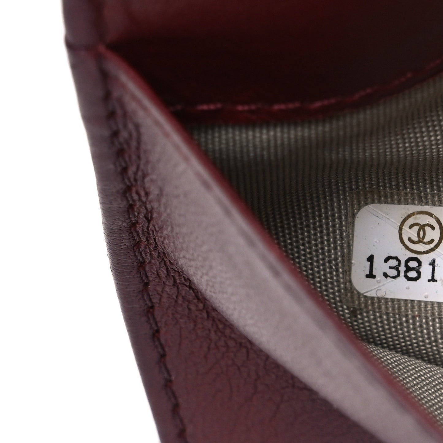 Caviar Timeless CC Yen Wallet Burgundy