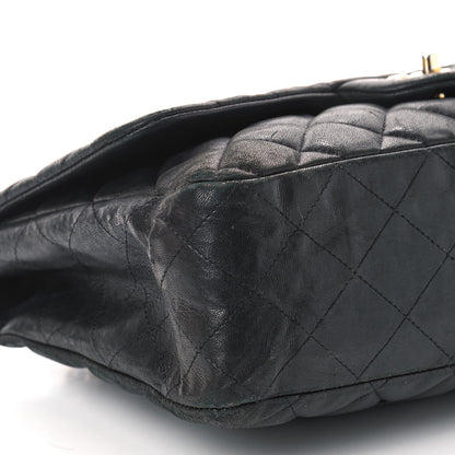 Chanel Lambskin Quilted Jumbo Single Flap Black 10 of 16