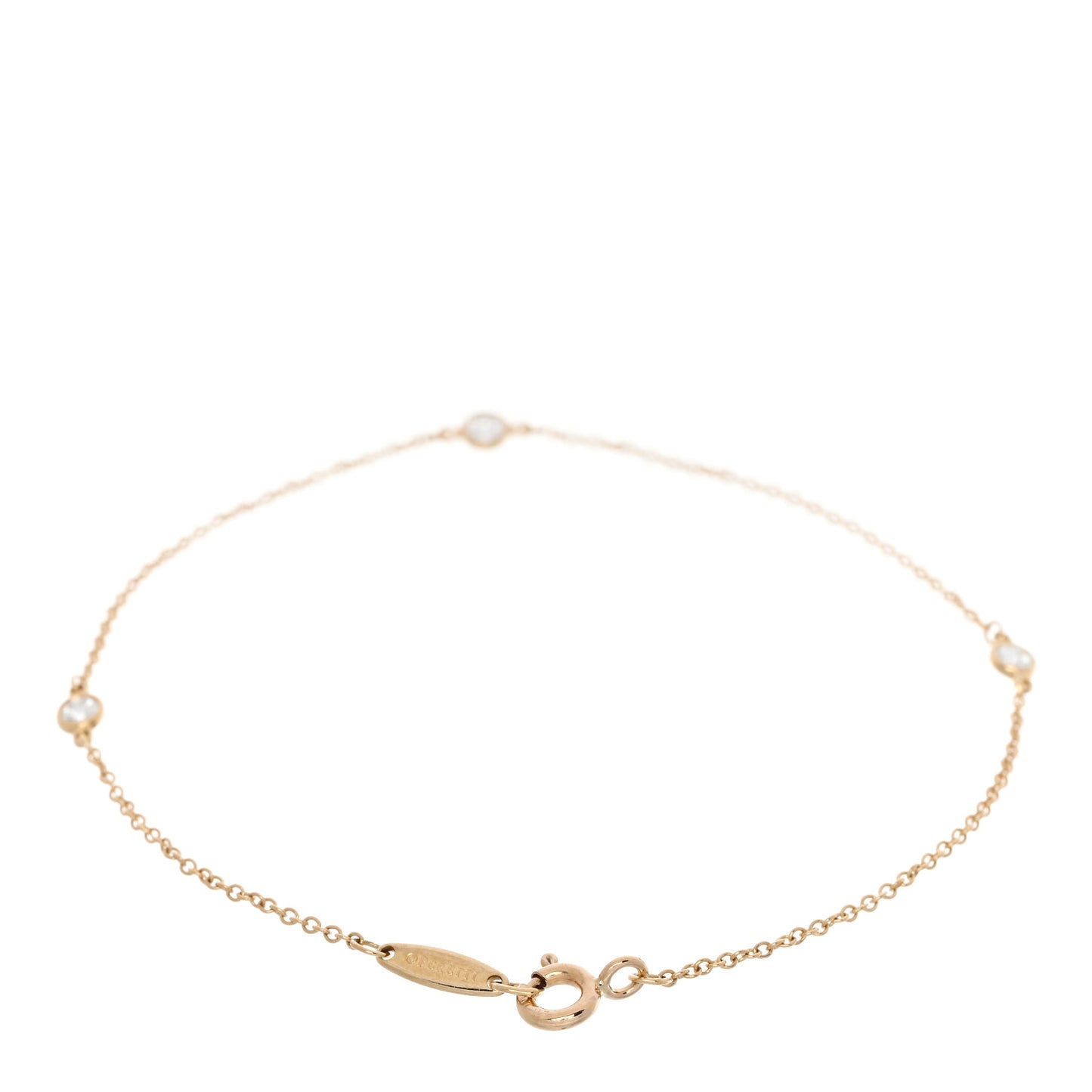 18K Yellow Gold Diamond .15ctw Elsa Peretti Diamonds by the Yard Station Bracelet