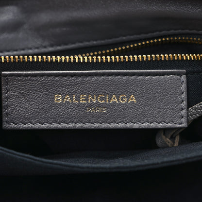 Balenciaga Chevre Gold Metallic Edge Hardware Envelope Clutch Gris Acier 6 of 10