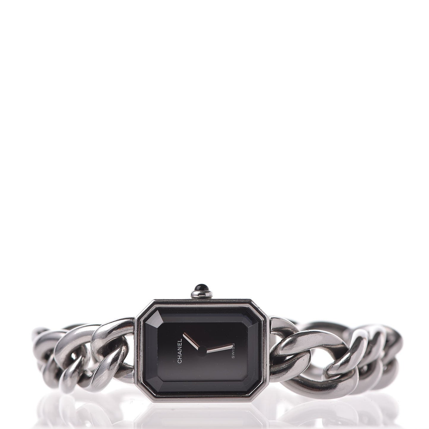 Stainless Steel 20mm Chain Premiere Quartz Watch Black L