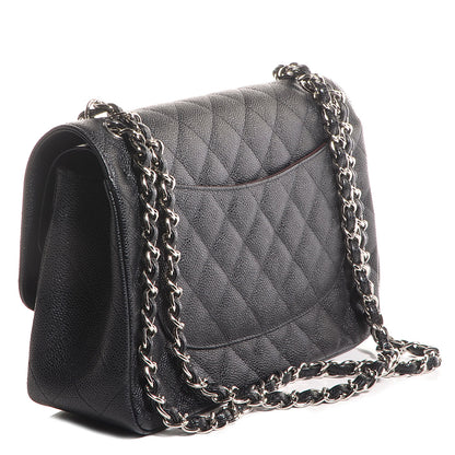 Chanel Caviar Quilted Jumbo Double Flap Black 3 of 8