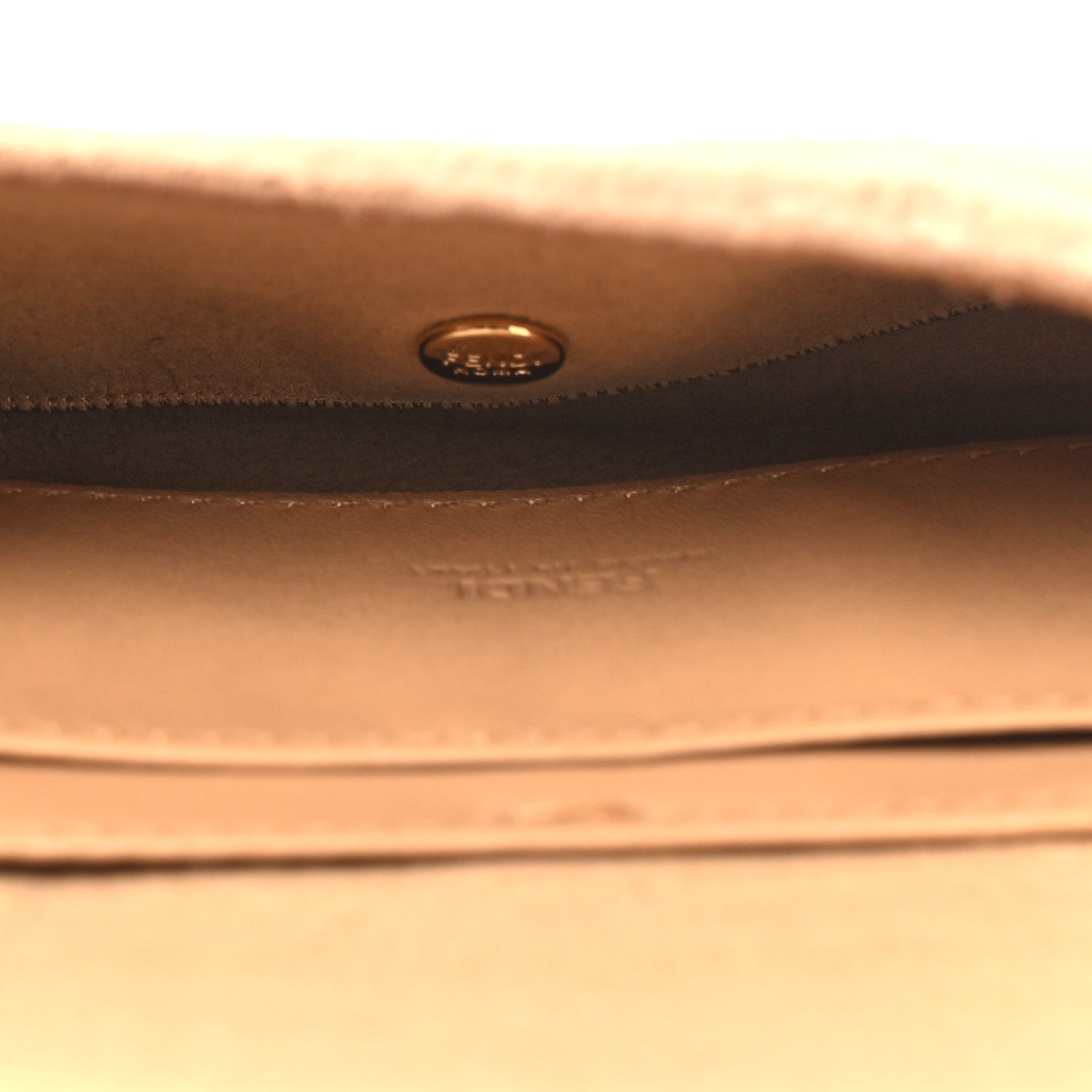 Fendi Mink Shiny Nappa Nano Baguette Charm Naturale Oro Soft 5 of 12