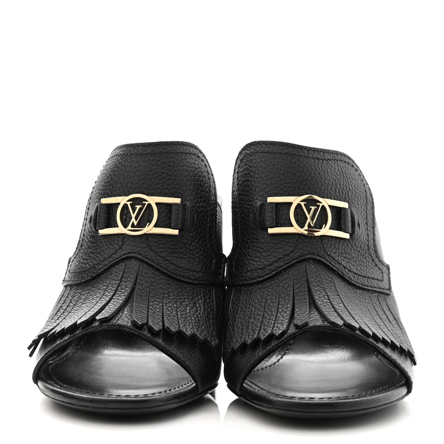 Louis Vuitton Calfskin Indiana Mule 39.5 Black 2 of 11