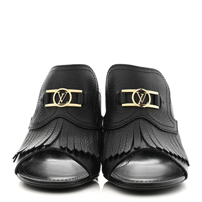 Louis Vuitton Calfskin Indiana Mule 39.5 Black 2 of 11
