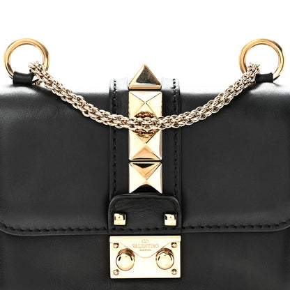 Valentino Garavani Vitello Mini Glam Lock Rockstud Flap Black 7 of 9