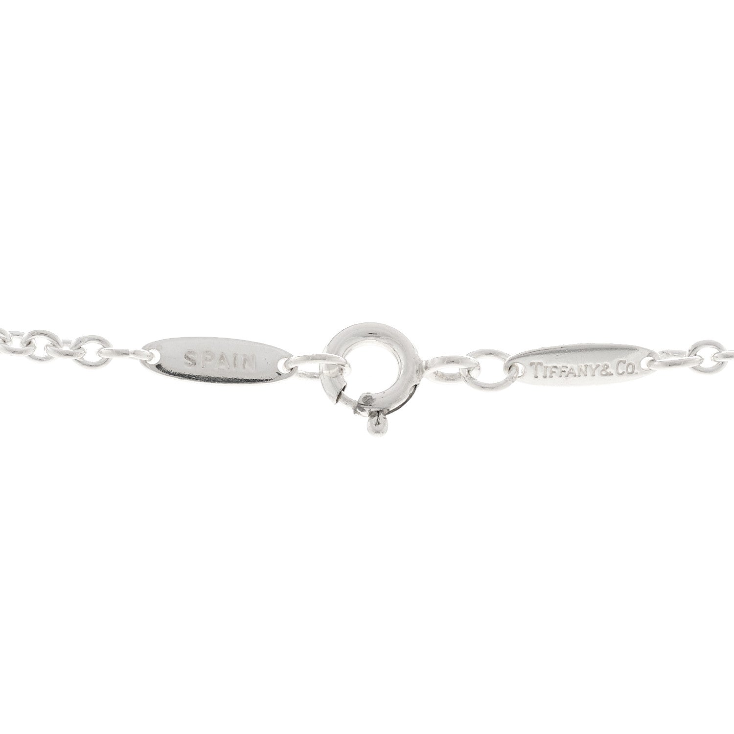 Tiffany Sterling Silver Cultured Pearl 7.5-8mm Elsa Peretti Open Heart Lariat Necklace 4 of 5