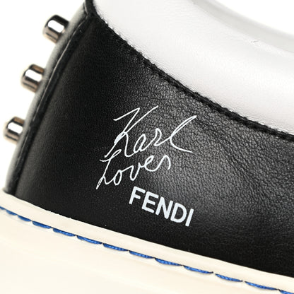 Fendi Calfskin Studded Karlito Slip On Sneaker 40 Black 12 of 15