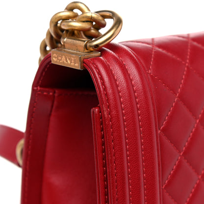 Chanel Calfskin Quilted Medium Boy Flap Red 13 of 13