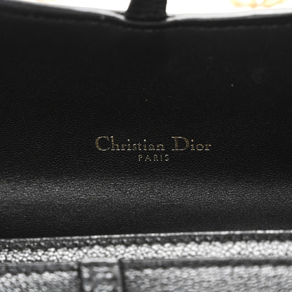 Christian Dior Goatskin Saddle Long Wallet With Chain Black 6 of 10