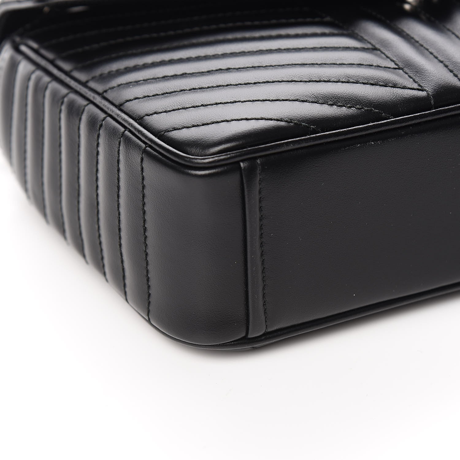 Prada Soft Calf Impunture Diagramme Flap Black 7 of 9