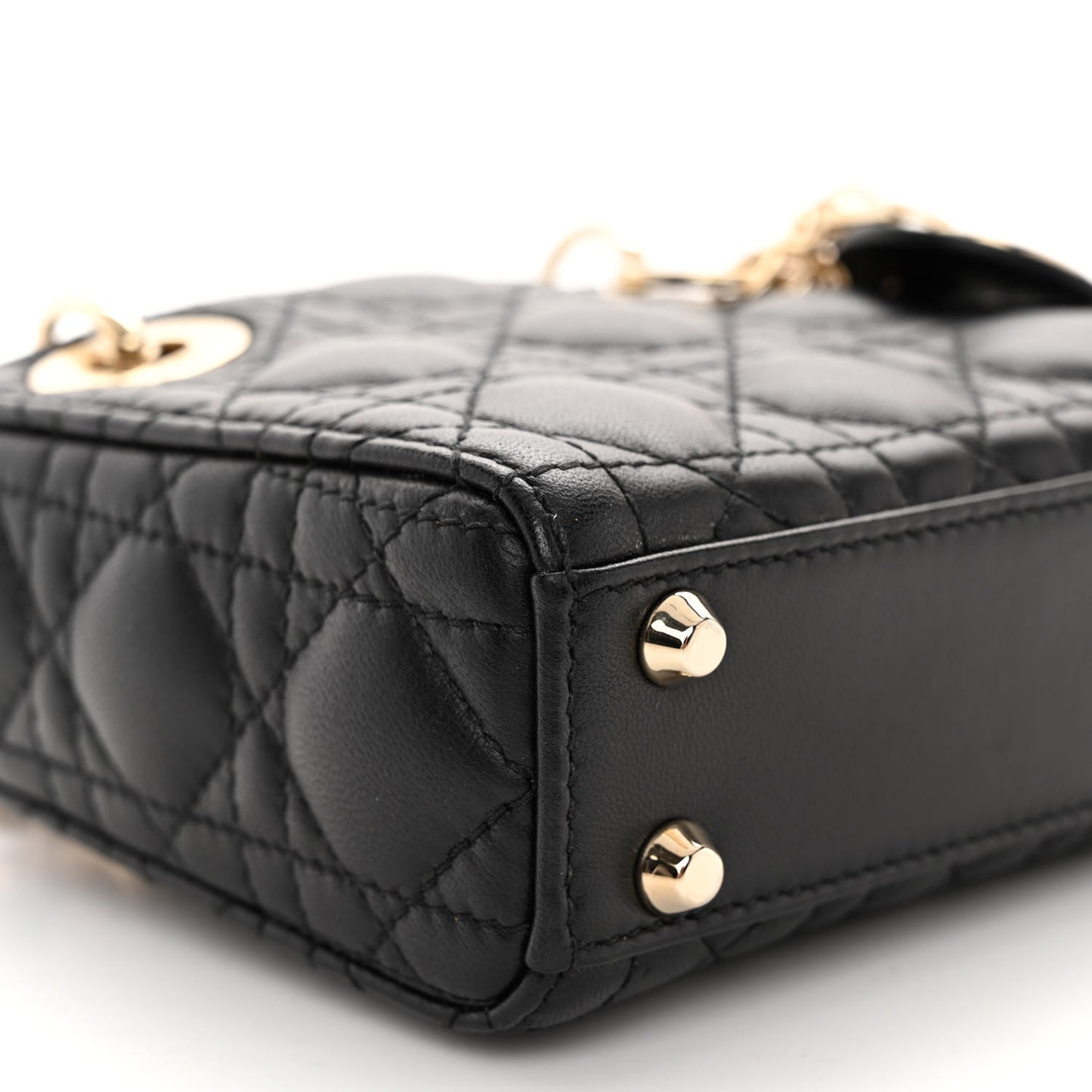 Lambskin Cannage Micro Lady Dior Black