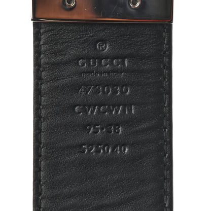 Gucci Guccissima Signature Interlocking G Reversible 37mm Belt 95 38 Black Cocoa 5 of 5