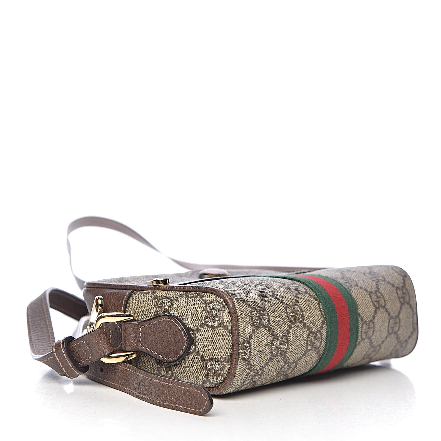 Gucci GG Supreme Monogram Web Mini Ophidia Shoulder Bag Brown 4 of 10