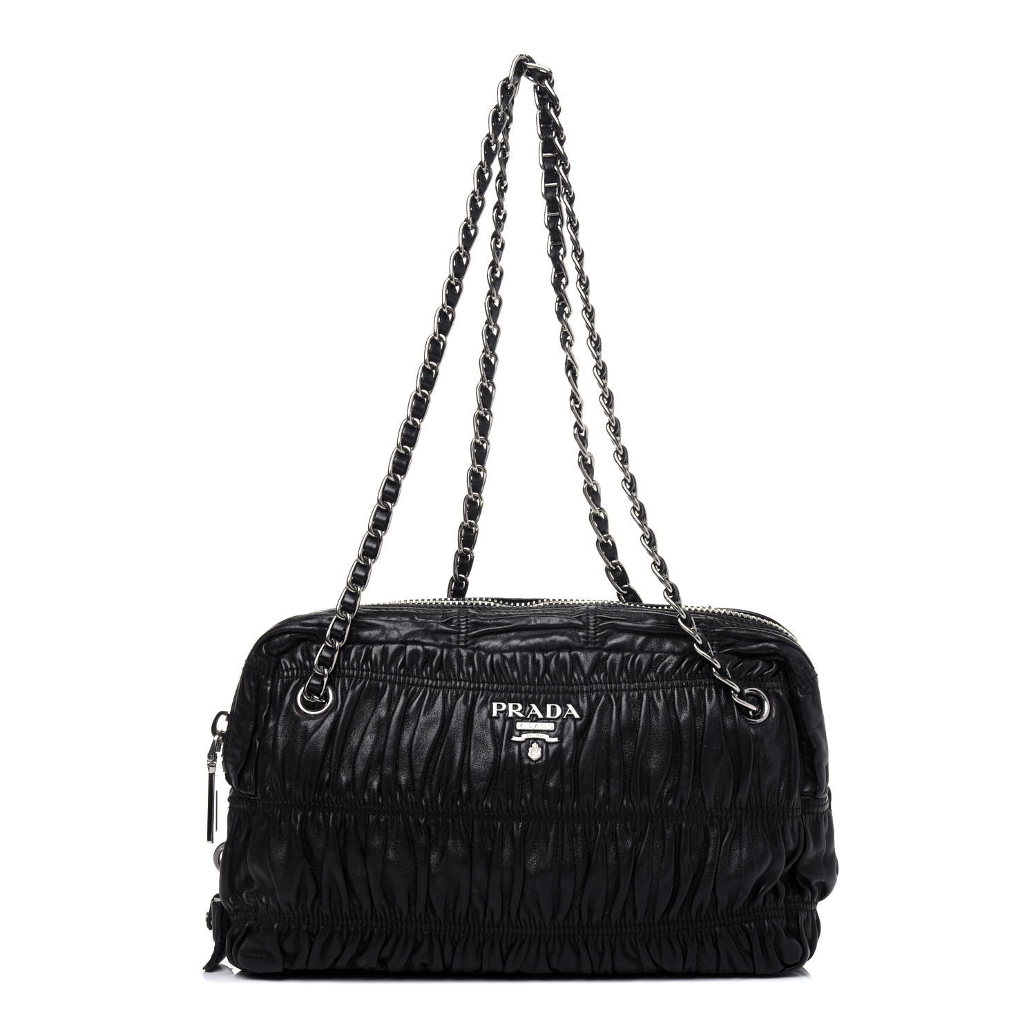 Prada Nappa Gaufre Satchel Black 1 of 23